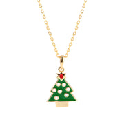 925 Sterling Silver Christmas Tree Necklace