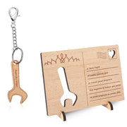 Personalized Wooden Wrench Greeting Card