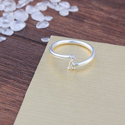 Personalized Simple Letter A Ring