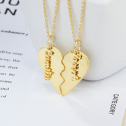 Two heart shape name necklace #AS101753