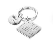 Custom Name Calendar Keychain