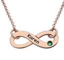 Engraved & BirthStone Personalized Necklace #AS101776