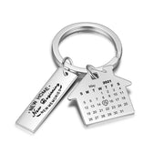 Personalized Stainless Steel Home Keychain