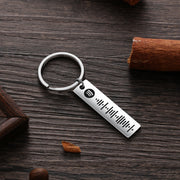 Personalized Stainless Steel Code Custom Keychain
