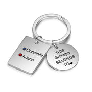 Stainless Steel Birthtsone Keychain