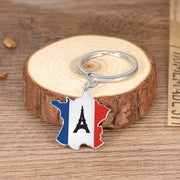 Personalized Stainless Steel Custom Map Keychain