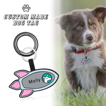 Personalized Silica Gel Rocket Dog Tag