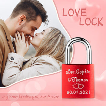 Personalized Alumium Custom Love Lock