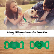 Personalized Airtag Sillcone pet protective sleeve