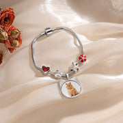 Personalized Rhodium Plated Jewelry Photo Beads
