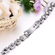 Stainless Steal Personalized Medical Men's Bracelet