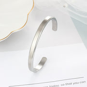 Stainless Steel Engraving Name Bangle Bracelet
