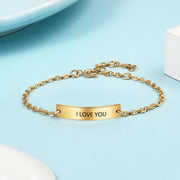 Stainless Steel Gold Plated Name Bracelet