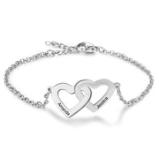 Personalized Stainless Steel Heart Bracelet