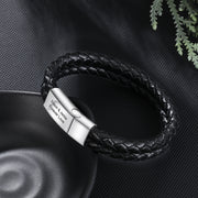 Stainless Steel Leather Bracelet