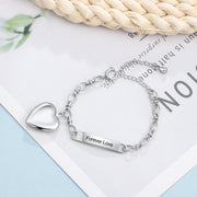 Personalized Stainless Steel Heart Shape Photo Bracelet