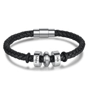 Personalzied Name Stainless Steel Bead Bracelet