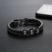 Custom Stainless Steal Leather Bracelet