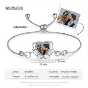 Copper Personalized Photo Flower Bracelet
