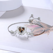 Copper Personalized Photo Flower Bracelet