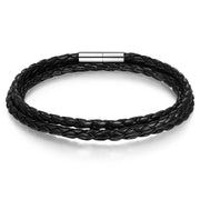 Custom Stainless Steel Leather Bracelet