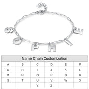 Personalized Stainless Steel Letter Bracelet