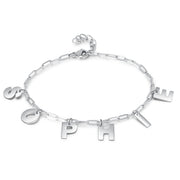 Personalized Stainless Steel Letter Bracelet