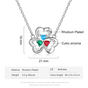 Personalized Three Heart Shape Necklace