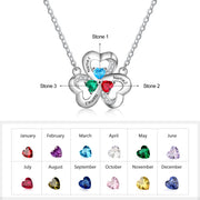 Personalized Three Heart Shape Necklace