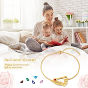 Rhodium Plated Baby Feet Bracelet