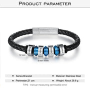 Bead leather cord bracelet #BA700175