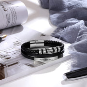 Personalized Titanium Steel Charm Bead Bracelet