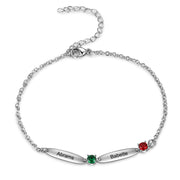 Rhodium Plated Birthtsone Bracelet