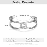 Personalized Stainless Steel Custom Name Bangle Bracelet