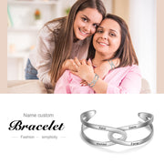 Personalized Stainless Steel Custom Name Bangle Bracelet