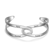 Personalized Stainless Steel Custom Name Bangle Bracelet