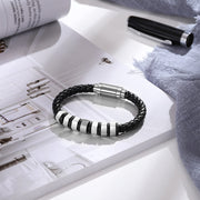Titanium Steel Charm Bead Bracelet