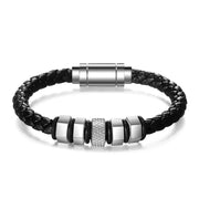Titanium Steel Charm Bead Bracelet