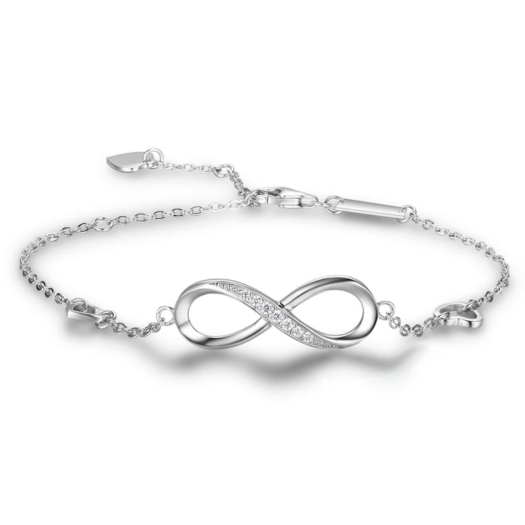 Fashion 925 Sterling Silver Zircon Bracelet #BA105427