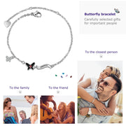 Copper Birthstone Butterfly Bracelet