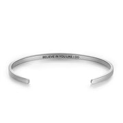 Have Been Vaccinated Engraved Stainless Steel Couple Bangle Bracelet