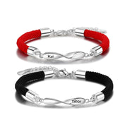 Personalized Rhodium Plated Couple Bracelet