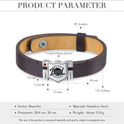 Stainless Steel Leather Bracelet
