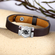Stainless Steel Leather Bracelet