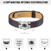 Stainless Steel Leather Bracelet