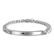 Personalized Stainless Steel Couple Bracelet