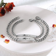Personalized Stainless Steel Couple Bracelet