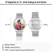 Personalized Alloy Leather Photo Watch