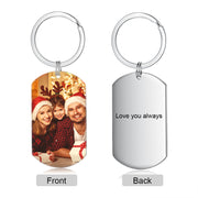 Personalized Stainless Steel Photo Keychain