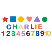 Personalized Wooden Name Puzzle with Numbers, Random Color Wooden Pegged Puzzles Toys